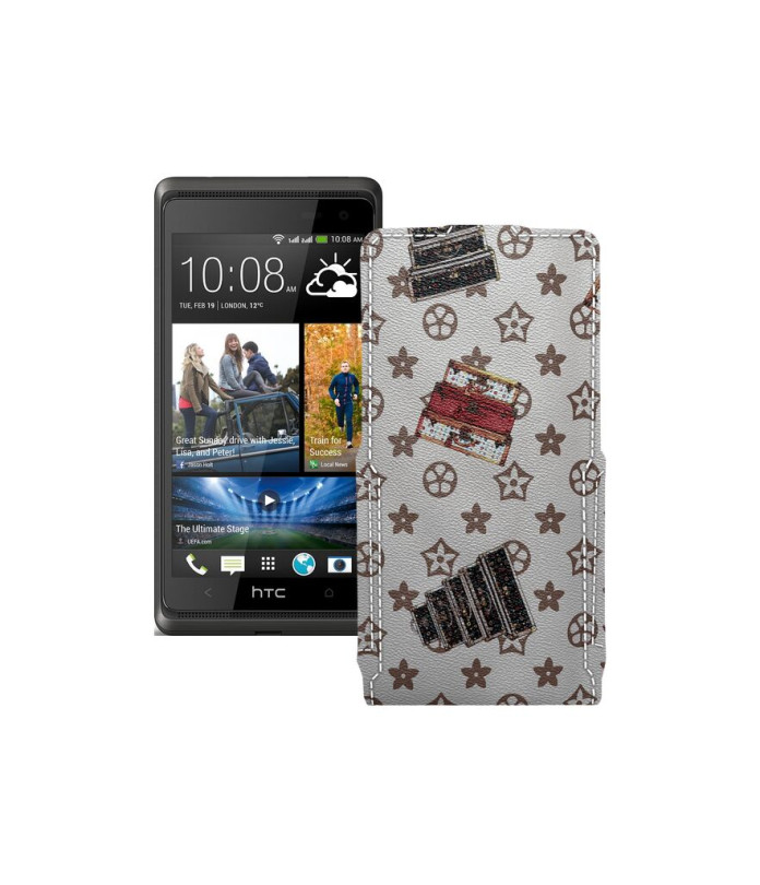 Чохол-флип з екошкіри для телефону HTC Desire 600