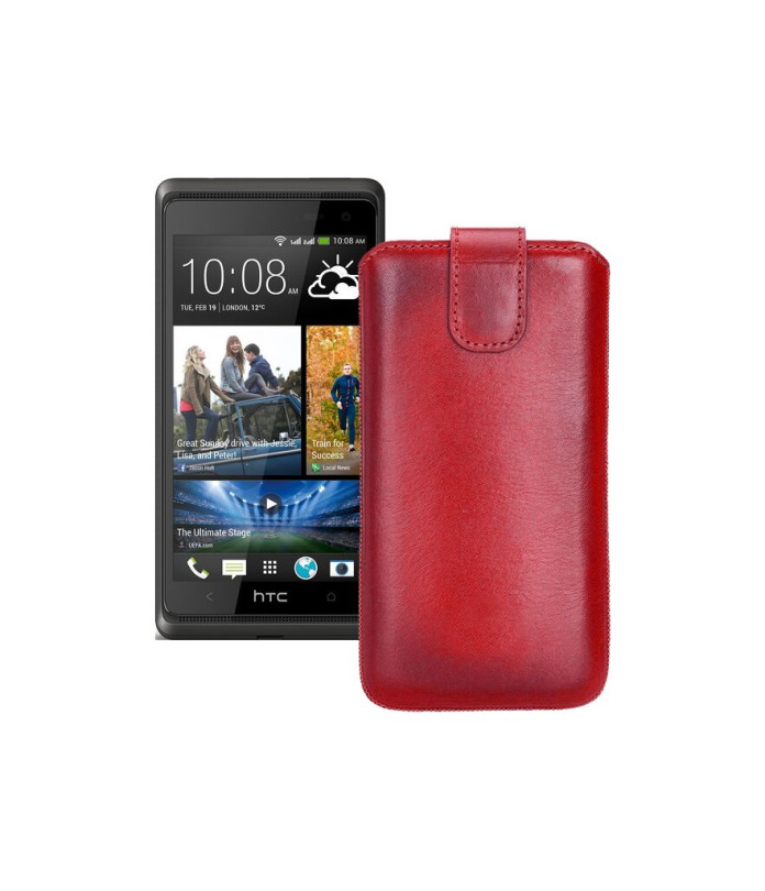 Витяжка з екошкіри для телефону HTC Desire 600