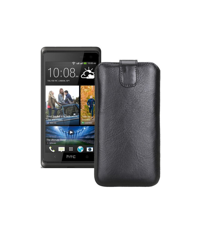 Витяжка з екошкіри для телефону HTC Desire 600