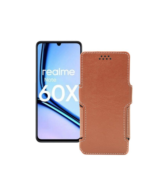 Чохол-книжка з екошкіри для телефону Realme Note 60X