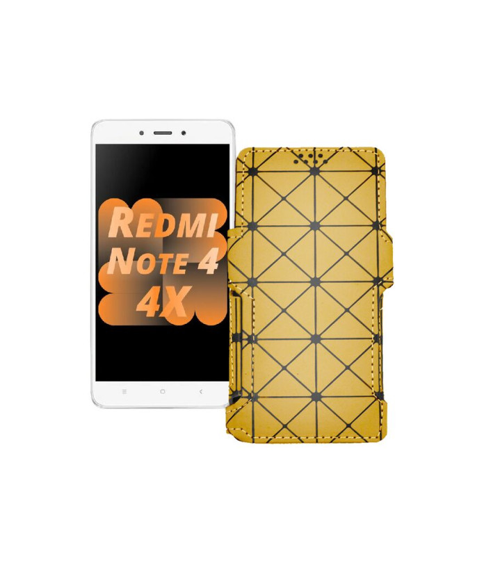 Чохол-книжка з екошкіри для телефону Xiaomi Redmi Note 4x