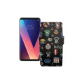 Чохол-книжка з екошкіри для телефону LG V30s ThinQ