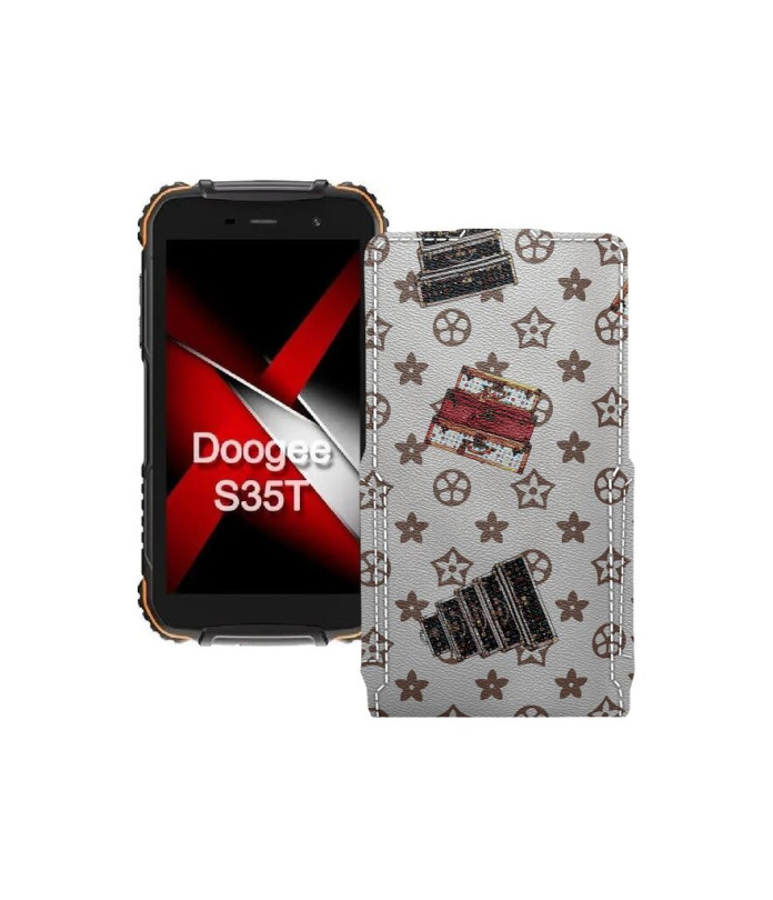 Чохол-флип з екошкіри для телефону Doogee S35T