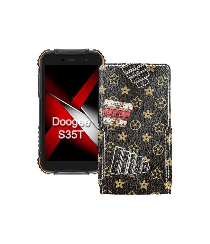 Чохол-флип з екошкіри для телефону Doogee S35T