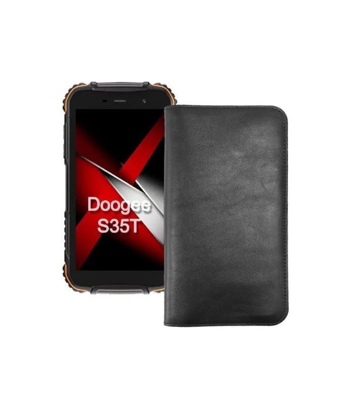 Портмоне з шкіри для телефону Doogee S35T