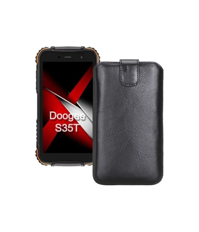 Витяжка з екошкіри для телефону Doogee S35T