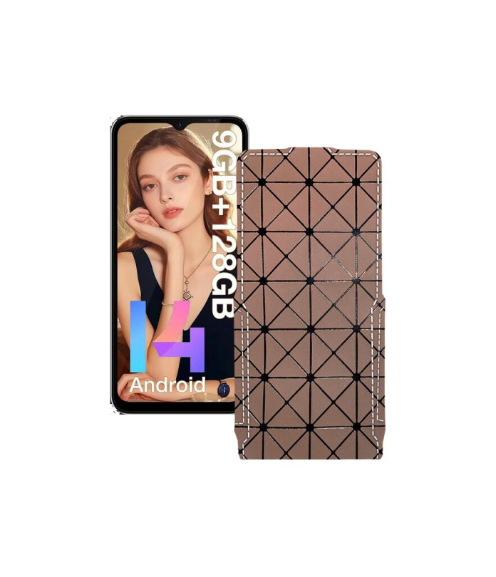 Чохол-флип з екошкіри для телефону Doogee N55