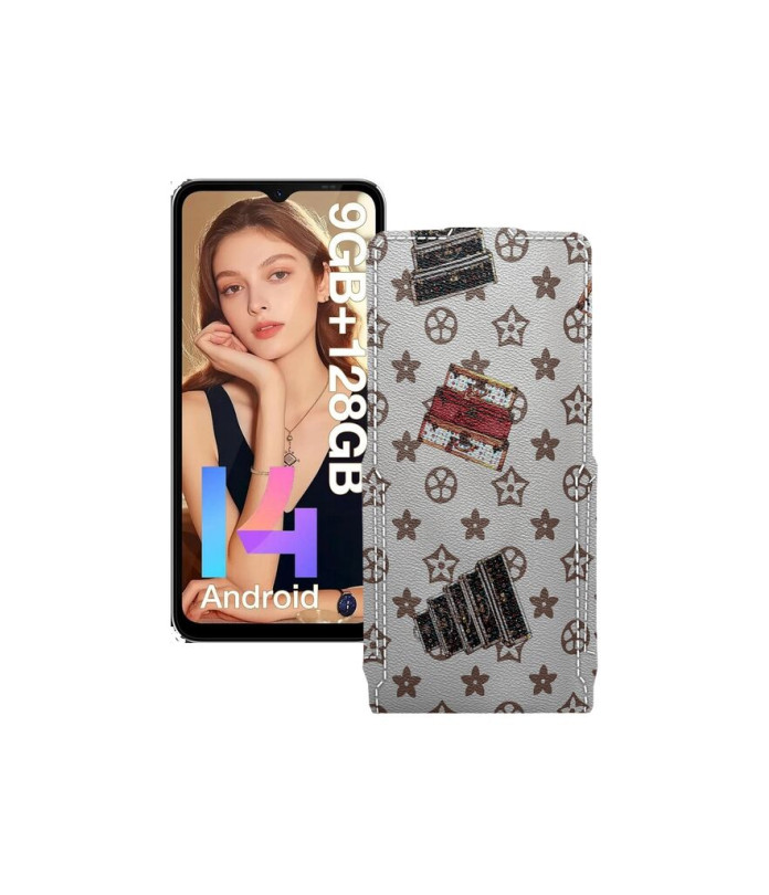 Чохол-флип з екошкіри для телефону Doogee N55