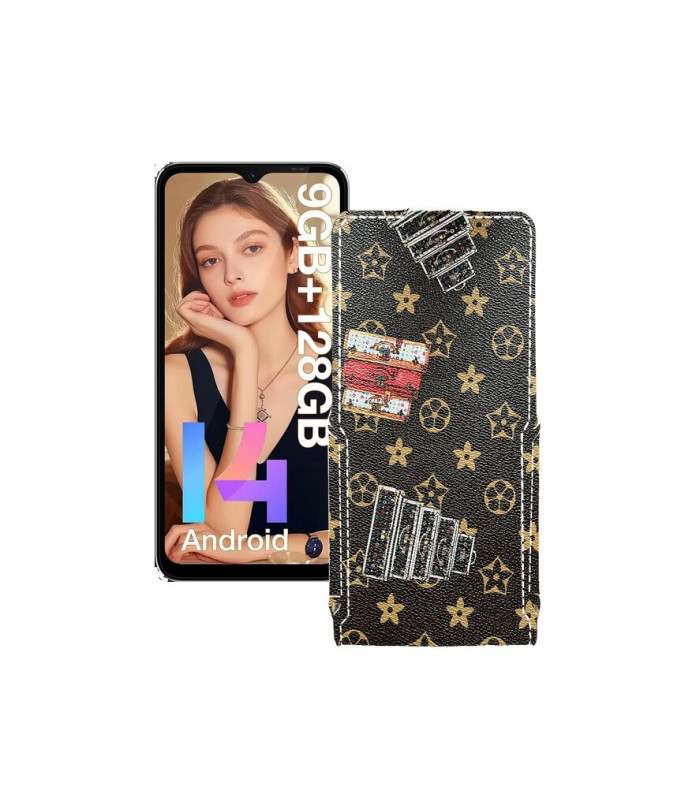 Чохол-флип з екошкіри для телефону Doogee N55