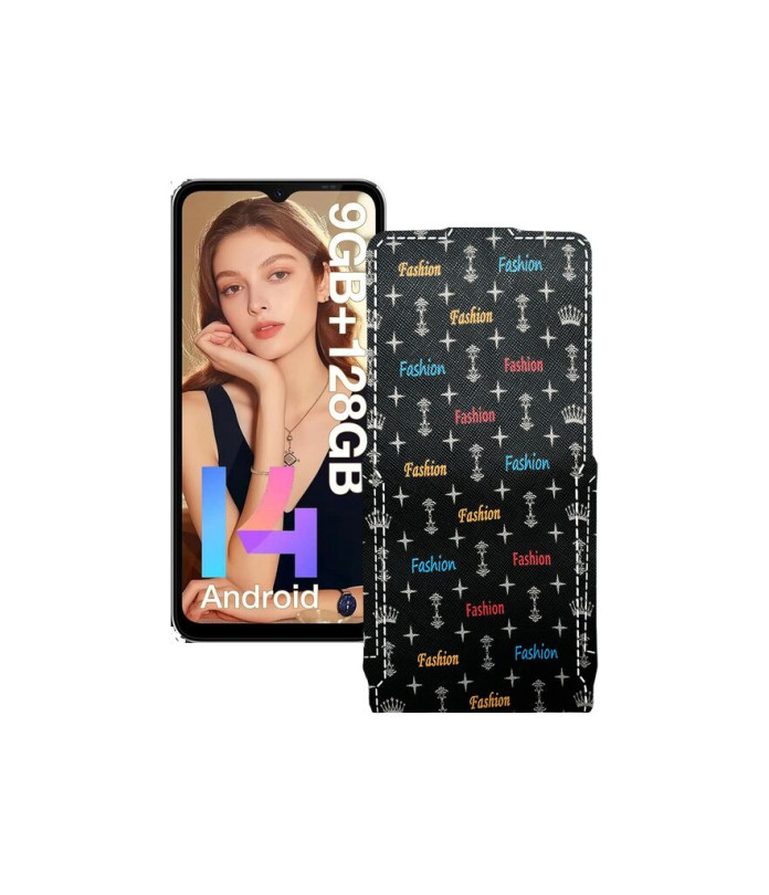 Чохол-флип з екошкіри для телефону Doogee N55