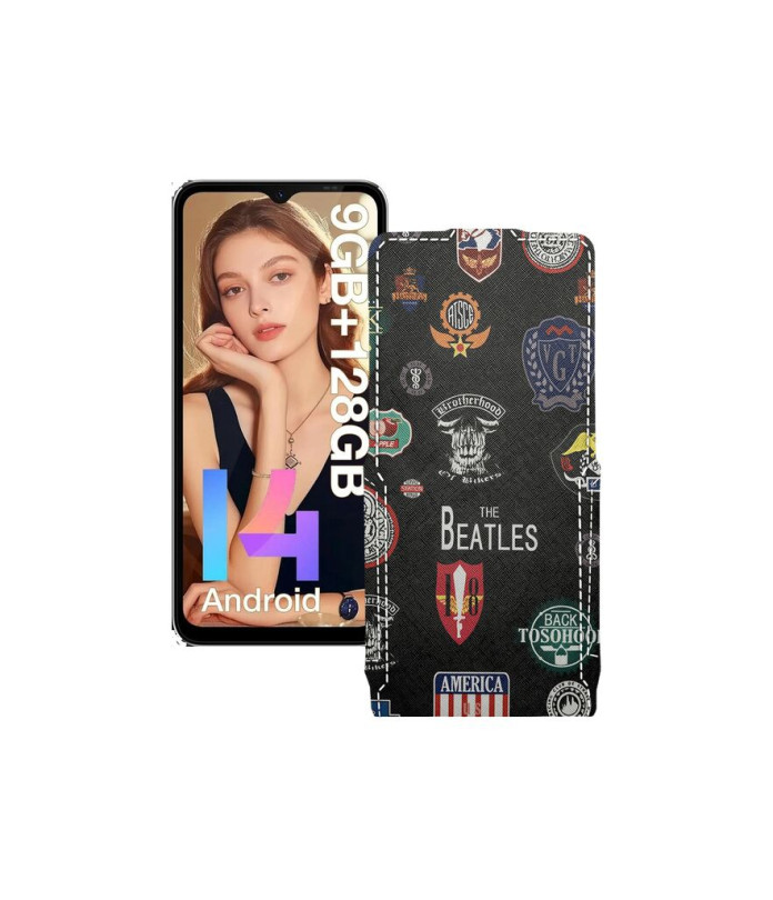 Чохол-флип з екошкіри для телефону Doogee N55