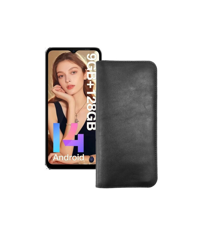 Портмоне з шкіри для телефону Doogee N55