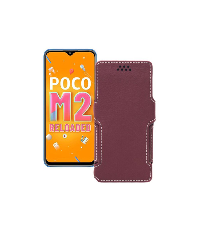 Чохол-книжка з екошкіри для телефону Xiaomi Poco M2 Reloaded (2021)