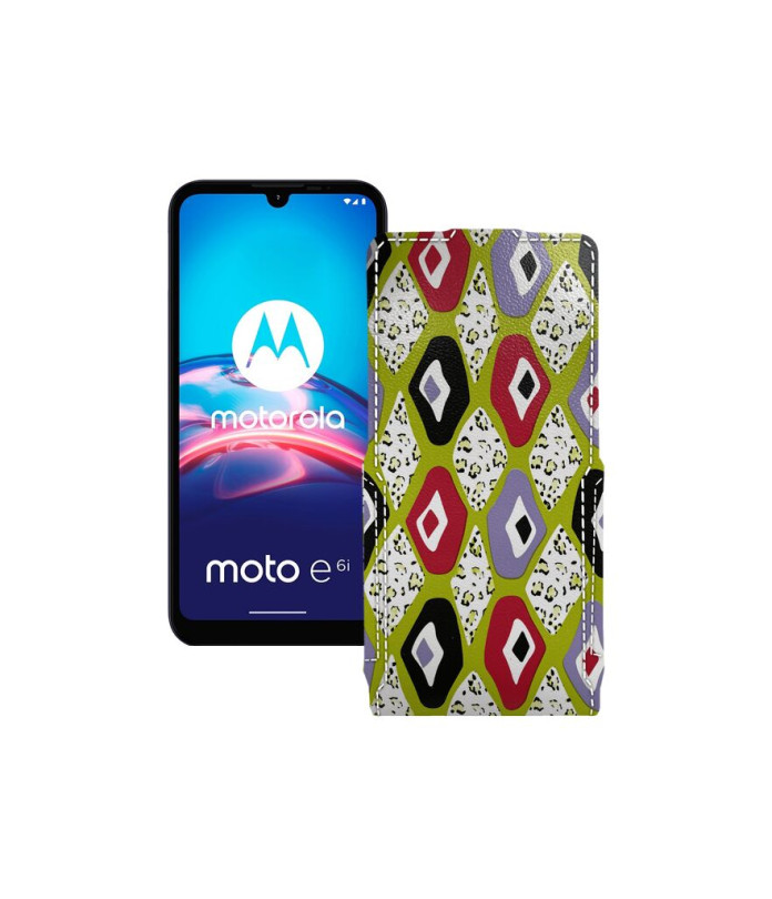 Чохол-флип з екошкіри для телефону Motorola Moto E6i