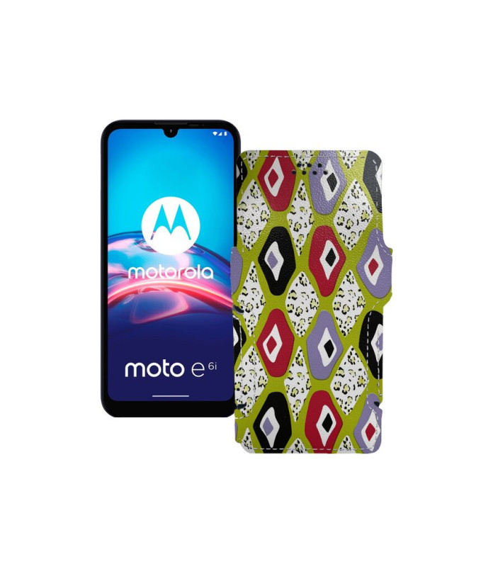 Чохол-книжка з екошкіри для телефону Motorola Moto E6i