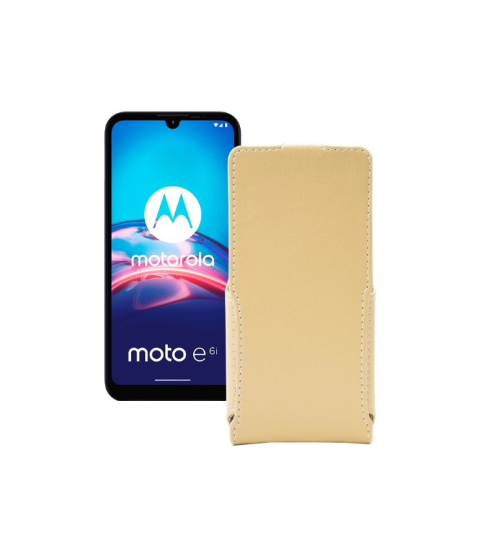 Чохол-флип з екошкіри для телефону Motorola Moto E6i