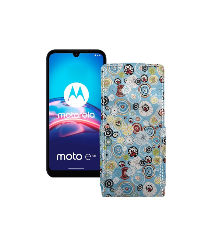 Чохол-флип з екошкіри для телефону Motorola Moto E6i