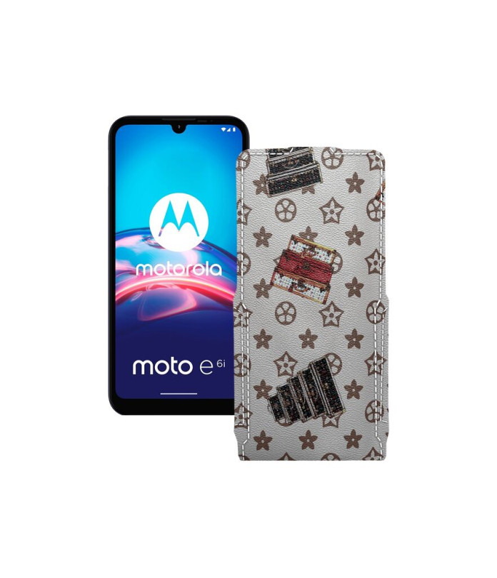 Чохол-флип з екошкіри для телефону Motorola Moto E6i