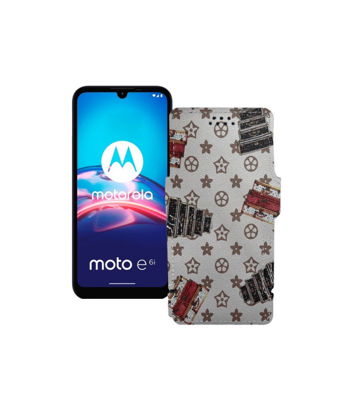 Чохол-книжка з екошкіри для телефону Motorola Moto E6i