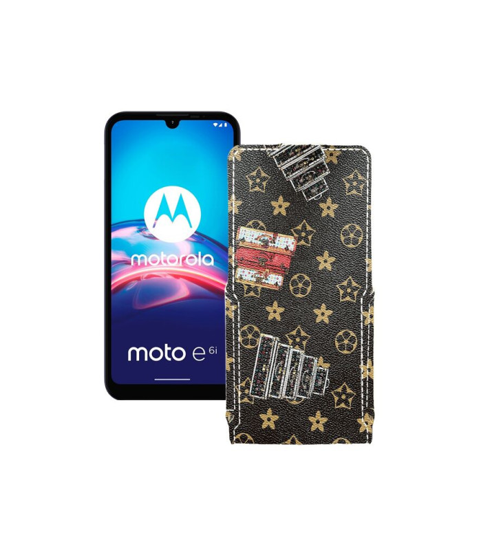 Чохол-флип з екошкіри для телефону Motorola Moto E6i