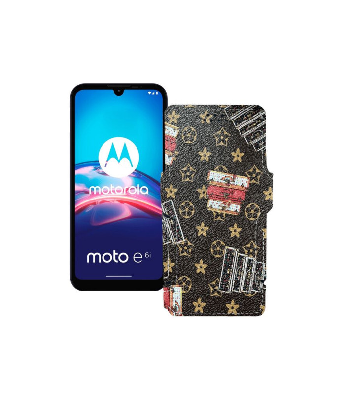 Чохол-книжка з екошкіри для телефону Motorola Moto E6i