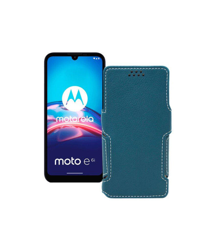 Чохол-книжка з екошкіри для телефону Motorola Moto E6i