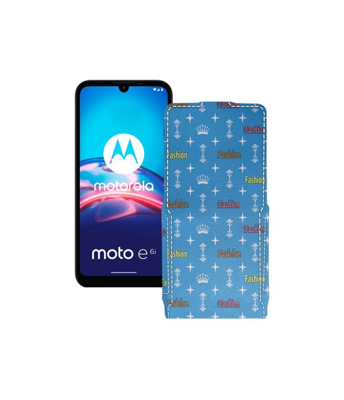 Чохол-флип з екошкіри для телефону Motorola Moto E6i