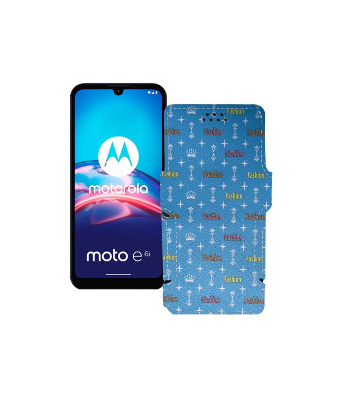 Чохол-книжка з екошкіри для телефону Motorola Moto E6i