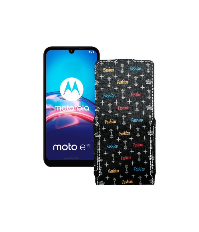 Чохол-флип з екошкіри для телефону Motorola Moto E6i