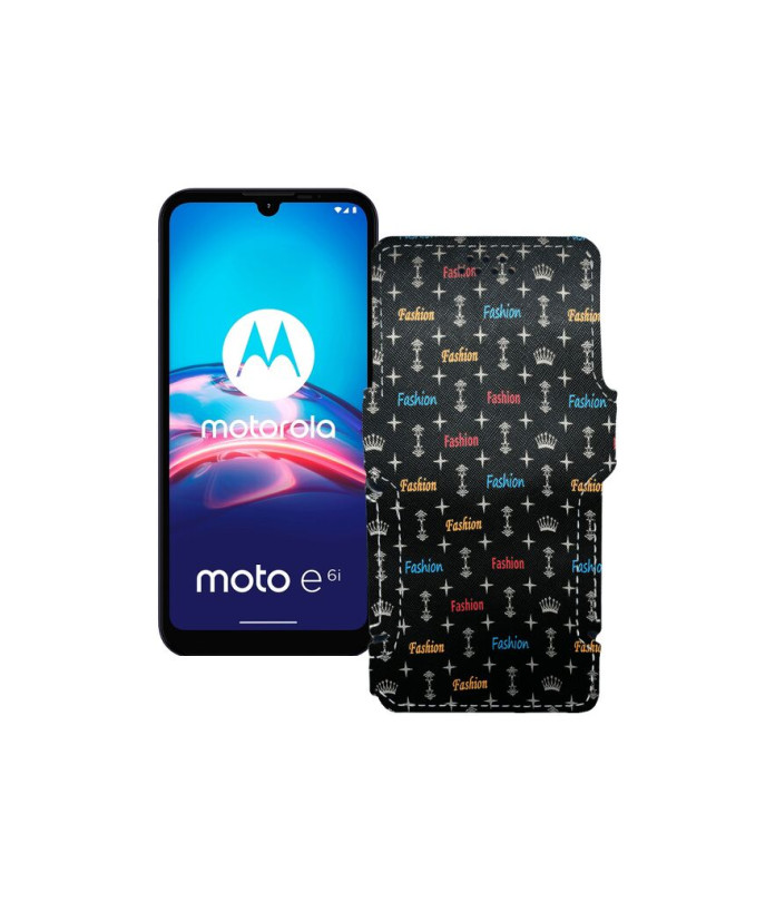 Чохол-книжка з екошкіри для телефону Motorola Moto E6i