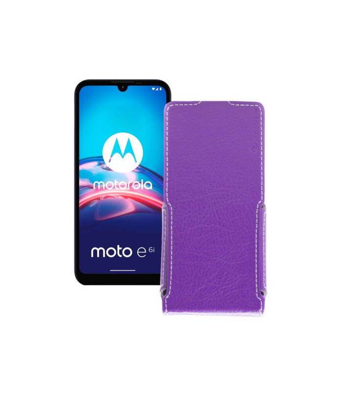 Чохол-флип з екошкіри для телефону Motorola Moto E6i