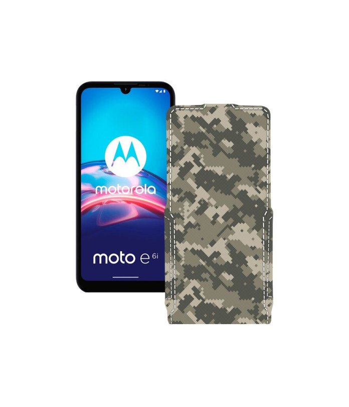 Чохол-флип з екошкіри для телефону Motorola Moto E6i