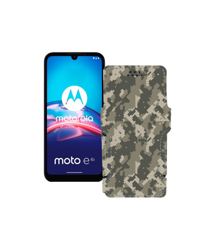 Чохол-книжка з екошкіри для телефону Motorola Moto E6i