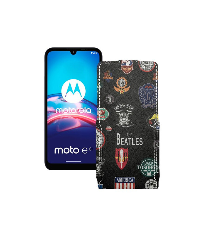 Чохол-флип з екошкіри для телефону Motorola Moto E6i