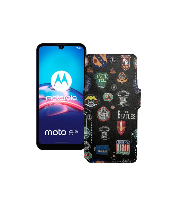 Чохол-книжка з екошкіри для телефону Motorola Moto E6i