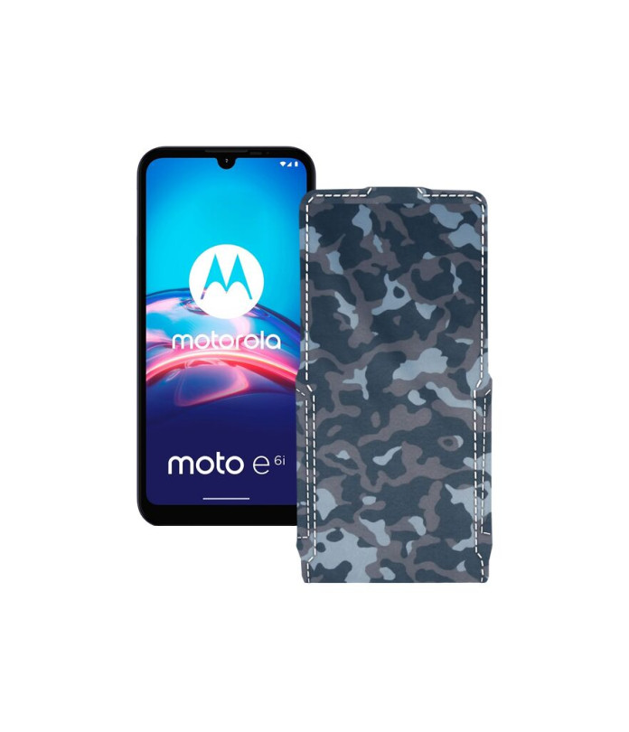 Чохол-флип з екошкіри для телефону Motorola Moto E6i