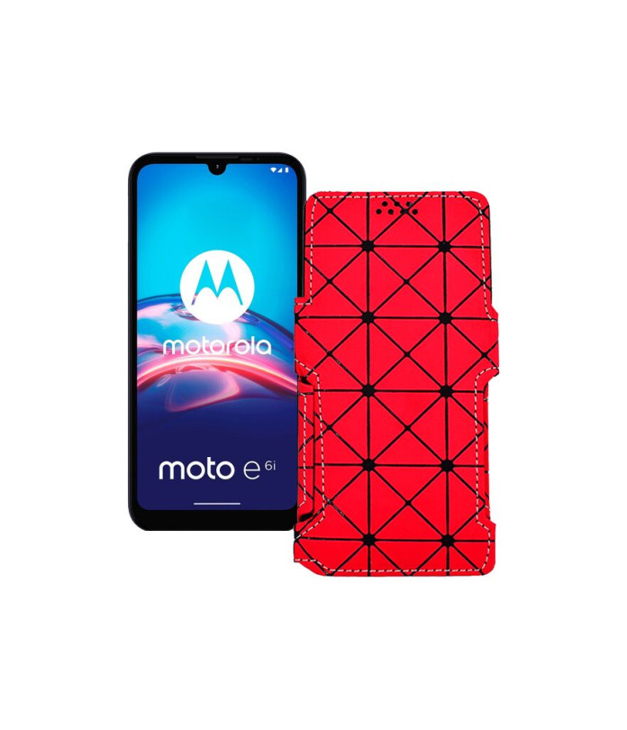 Чохол-книжка з екошкіри для телефону Motorola Moto E6i