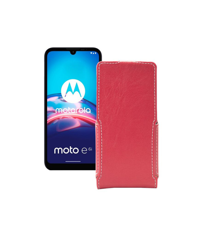 Чохол-флип з екошкіри для телефону Motorola Moto E6i