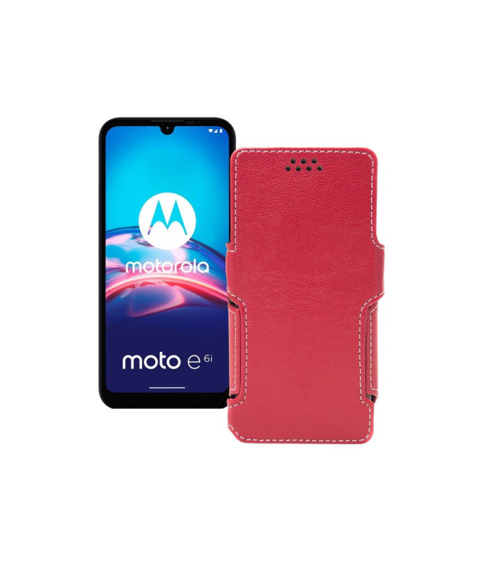 Чохол-книжка з екошкіри для телефону Motorola Moto E6i