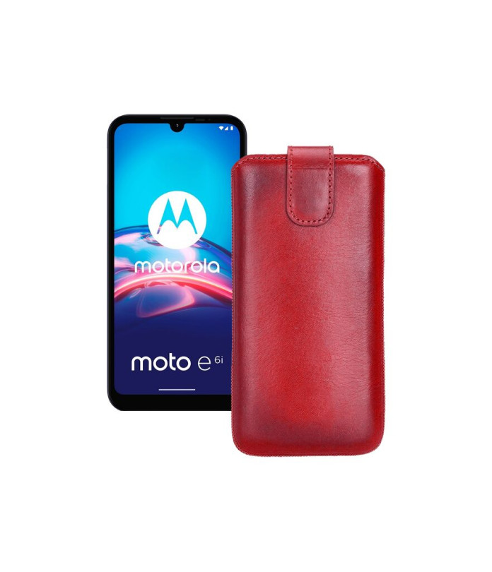 Витяжка з екошкіри для телефону Motorola Moto E6i