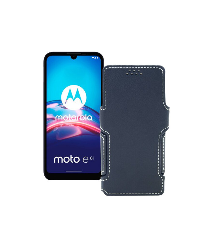 Чохол-книжка з екошкіри для телефону Motorola Moto E6i