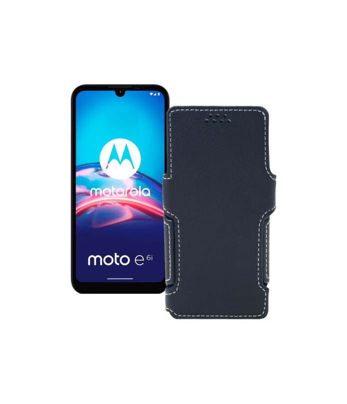 Чохол-книжка з екошкіри для телефону Motorola Moto E6i