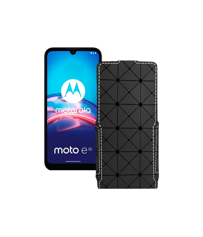 Чохол-флип з екошкіри для телефону Motorola Moto E6i