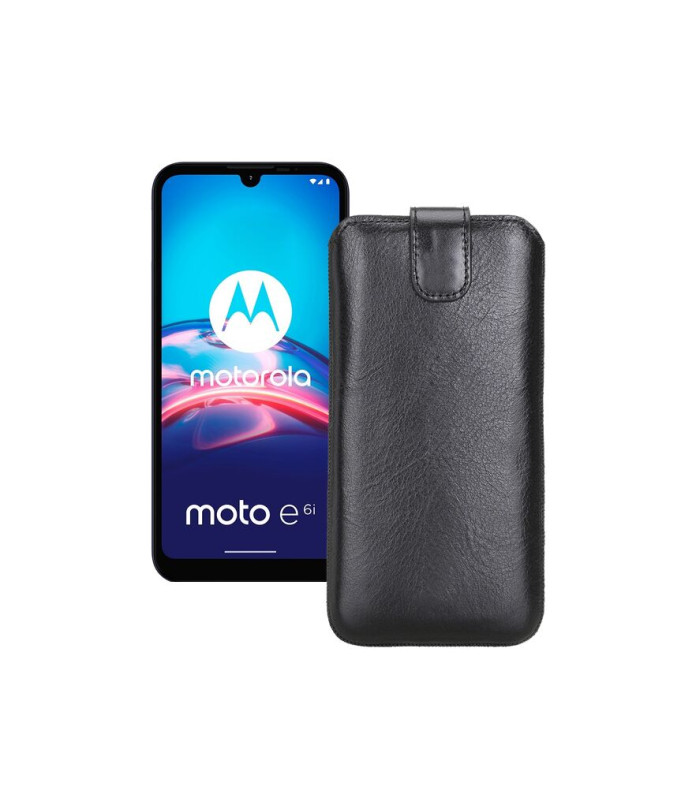 Витяжка з екошкіри для телефону Motorola Moto E6i