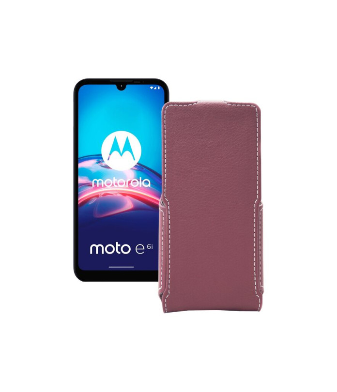 Чохол-флип з екошкіри для телефону Motorola Moto E6i