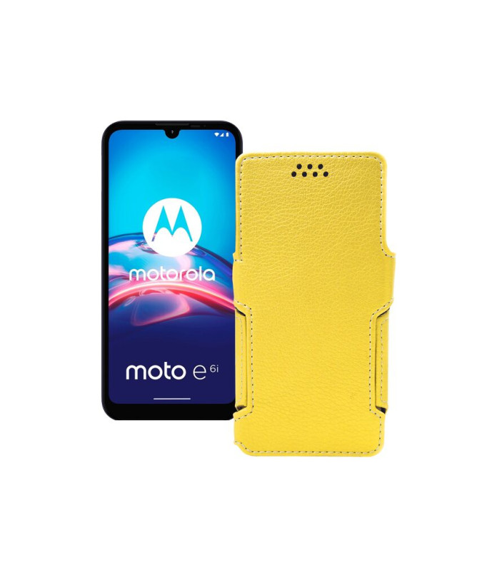 Чохол-книжка з екошкіри для телефону Motorola Moto E6i