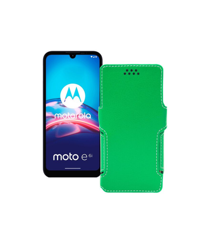 Чохол-книжка з екошкіри для телефону Motorola Moto E6i