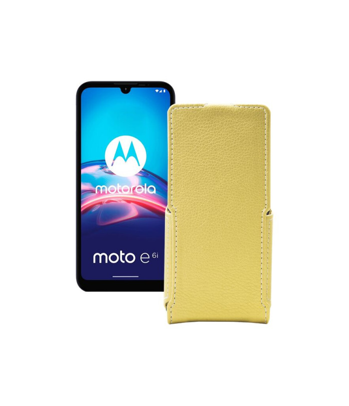 Чохол-флип з екошкіри для телефону Motorola Moto E6i