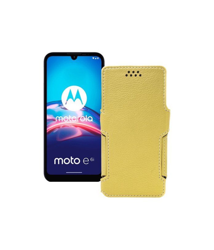 Чохол-книжка з екошкіри для телефону Motorola Moto E6i