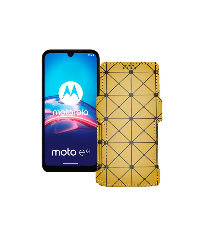 Чохол-книжка з екошкіри для телефону Motorola Moto E6i